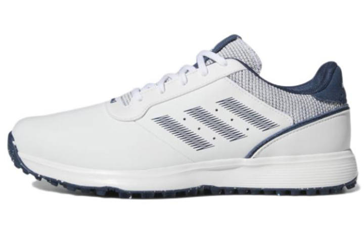 Adidas Adidas S2G Spikeless Leather Golf Slip Resistant Abrasion Resistant Low top Golf Shoes Men's White