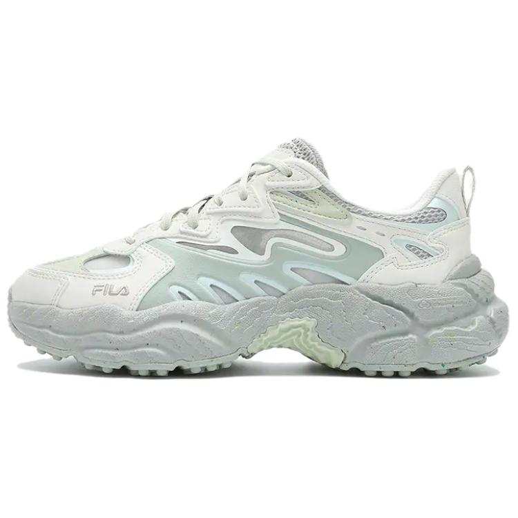 FILA Fern Sneakers Abrasion Resistant Height Increasing Low top Chunky Sneakers Women's White Green