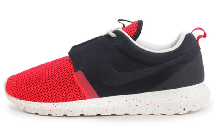 Nike Nike Roshe Run Casual Cushioning Slip Resistant Abrasion Resistant Lightweight Low top Running Shoes Men's Black Red