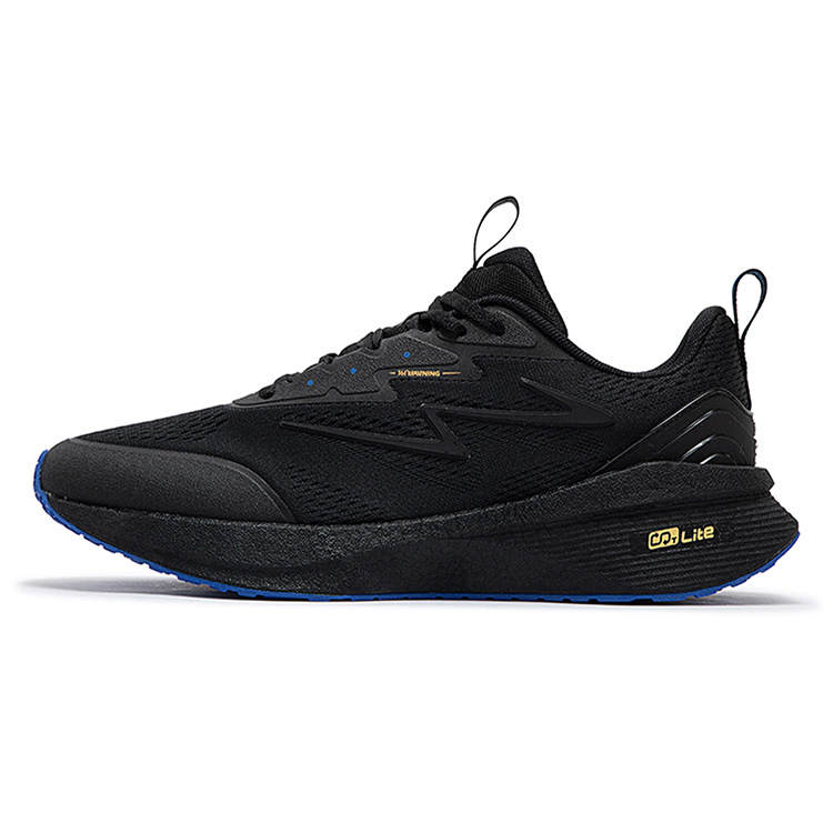361° Popping Foam Slip Resistant Abrasion Resistant Low top Casual Running Shoes Men's Obsidian Black Blue