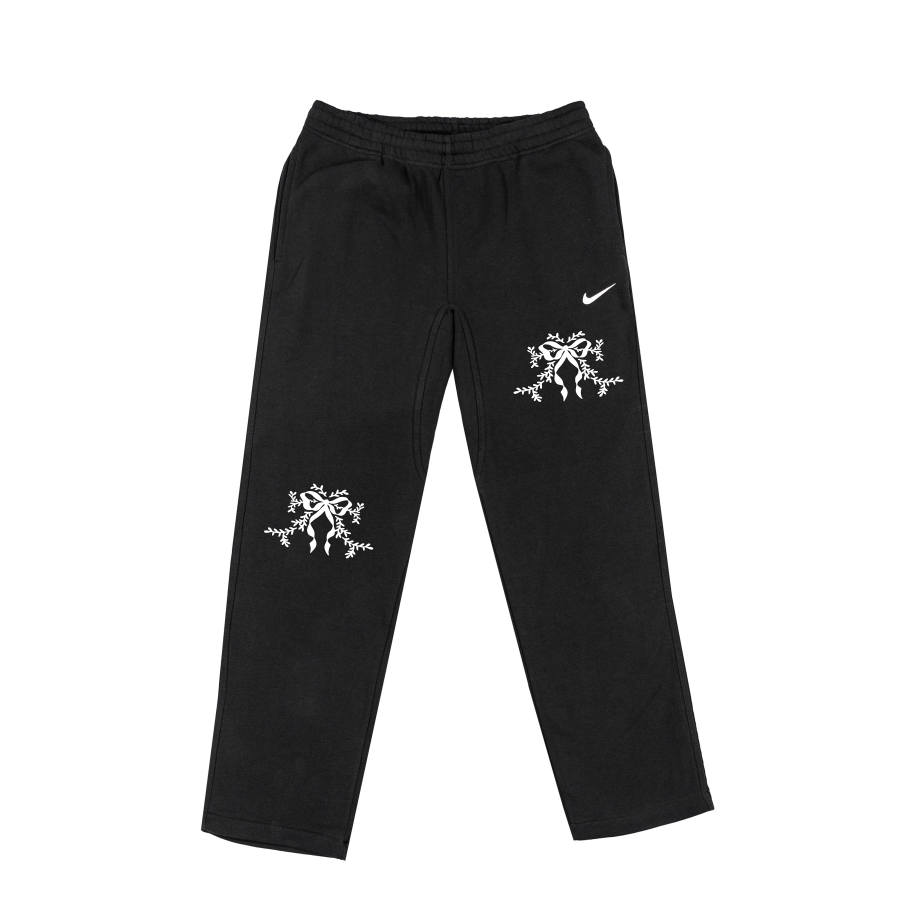 Nike Nike Casual Pants Unisex Black Thickened And Fleece Lined Straight Fit Pants