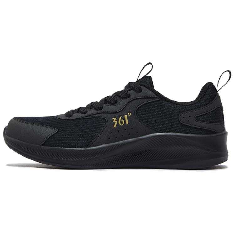 361° Cushioning Slip Resistant Cushioning Slip Resistant Low top Casual Running Shoes Men's Obsidian Black
