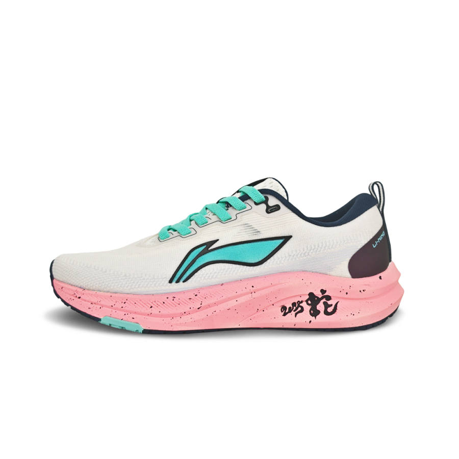 Li-Ning Li Ning Red Hare 8 Cushioning Slip Resistant Abrasion Resistant Low top Casual Running Shoes Men's White Pink Blue