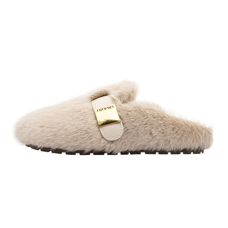 HUOFEIYU Abrasion Resistant Slip Resistant Abrasion Resistant Slip Resistant Closed Toe Slippers Women's Beige