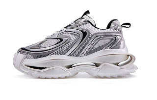 M88M Galactic Battleship Mesh Low top Chunky Sneakers Unisex Silver