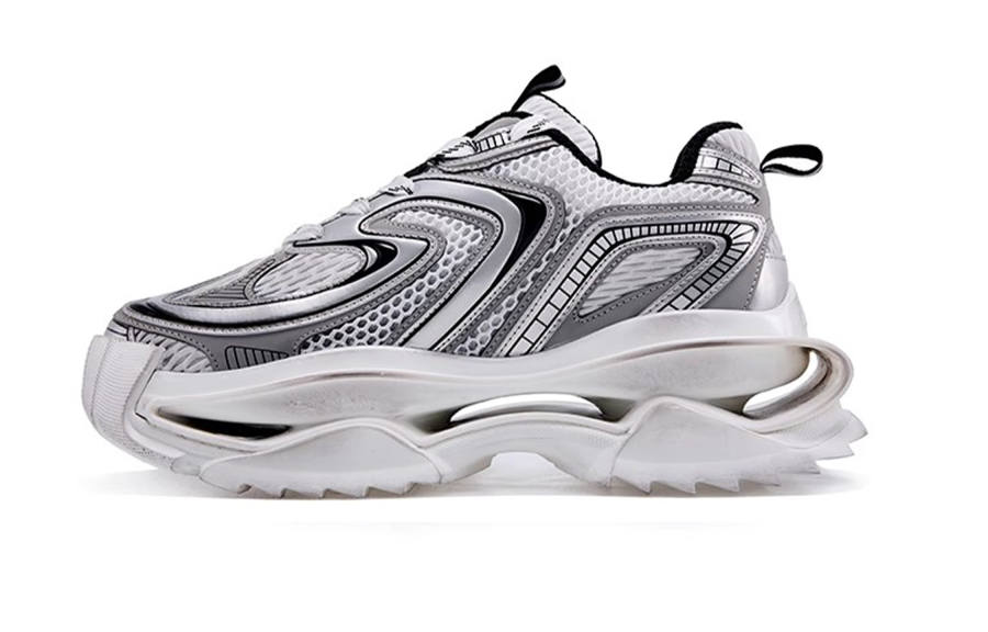 M88M M88M Galactic Battleship Mesh Low top Chunky Sneakers Unisex Silver