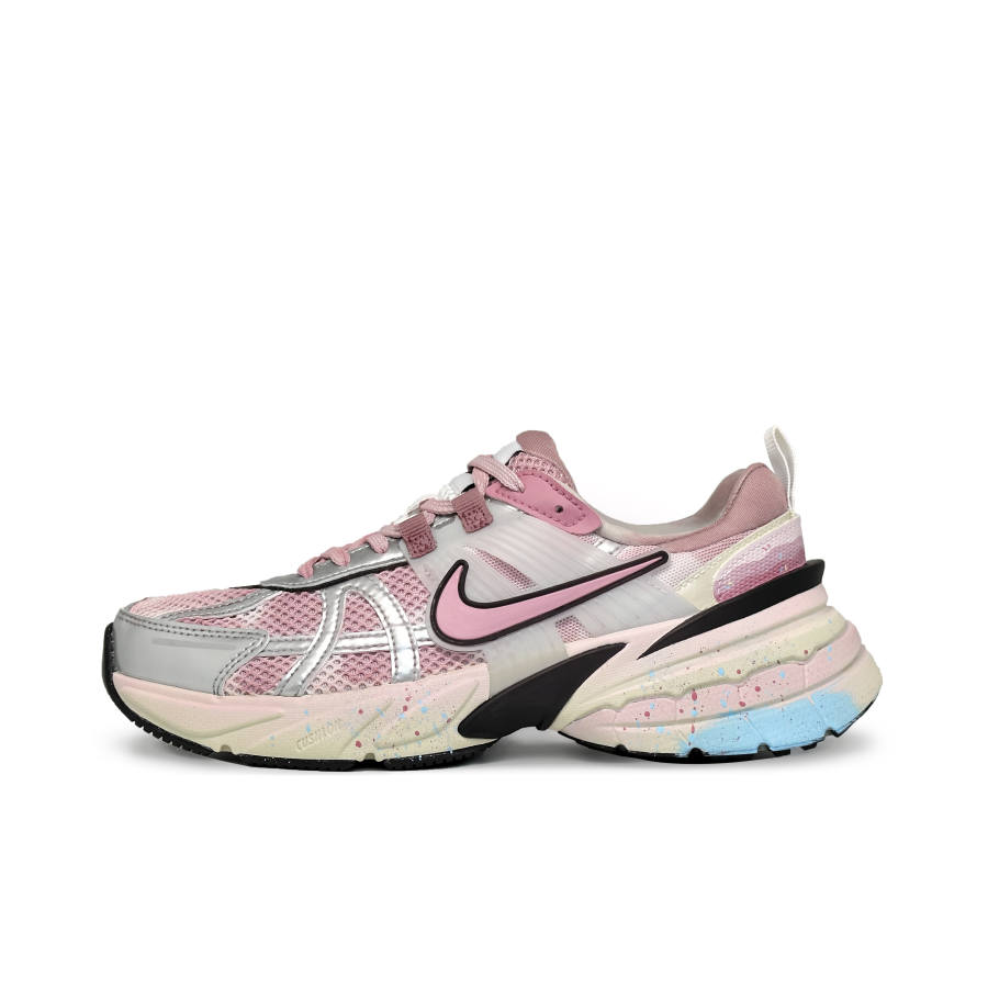 Nike Nike V2K Run Fabric Low top Running Shoes Women's Silver Pink Blue