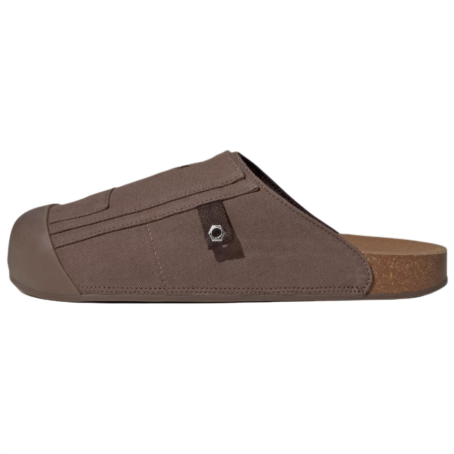 Adidas Originals Adimule Rubber Sole Closed Toe Slippers Unisex Dark Earthy Brown