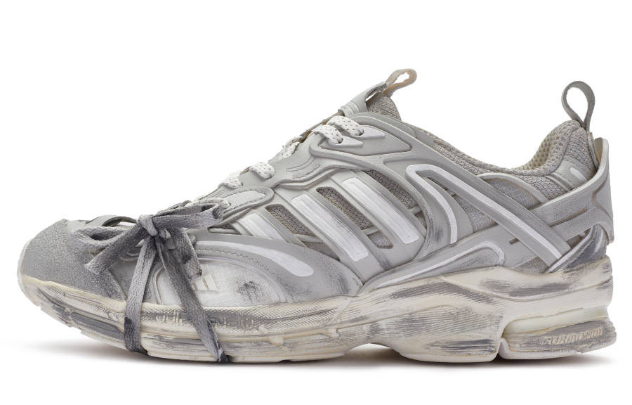 Adidas Adidas Spiritain 2000 Fabric Mid top Running Shoes Unisex White Gray