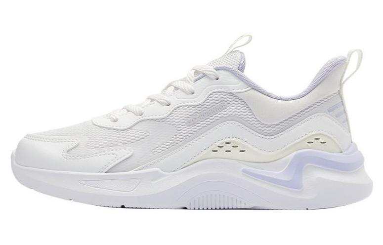 QIAODAN Slip Resistant Cushioning Rebound Low top Running Shoes Women's Purple White