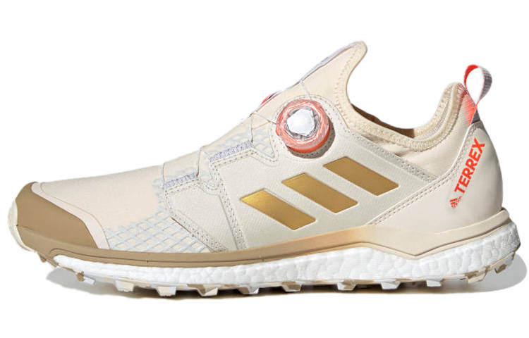 Adidas Adidas Terrex Agravic Comfortable Slip Resistant Abrasion Resistant Low top Running Shoes Men's Beige Gold
