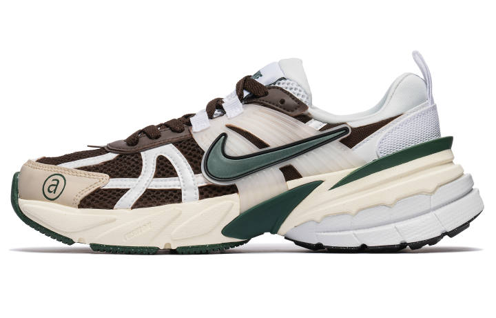 Nike Nike V2K Run Cushioning Slip Resistant Abrasion Resistant Low top Running Shoes Unisex Brown