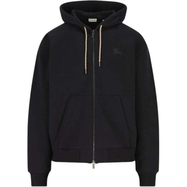 Burberry Burberry Checked Zip-Up Drawstring Hoodie