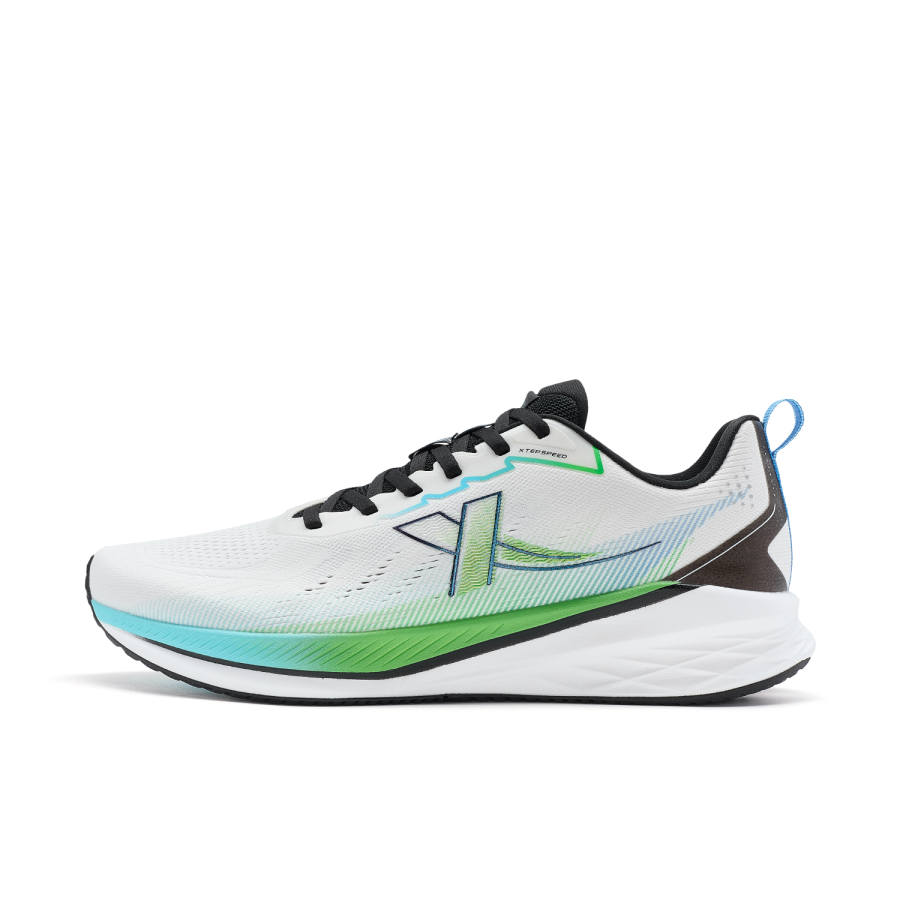 XTEP 5.0LITE Comfortable Cushioning Slip Resistant Abrasion Resistant Low top Running Shoes Men's White Blue