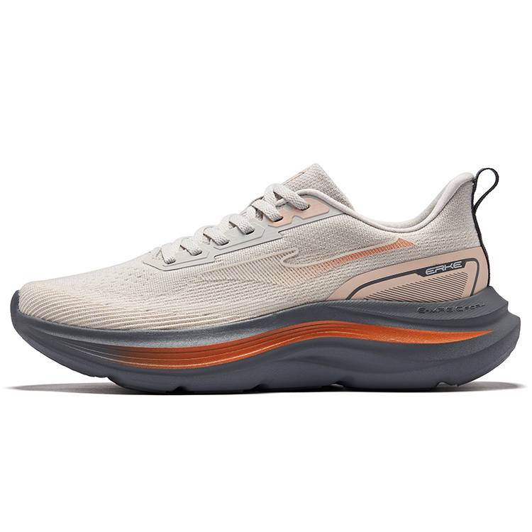 Erke Cloud Motion V2 Cushioning, Wear Resistant Low top Casual Running Shoes Men's Wild Gray Almond