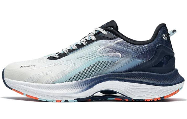 XTEP Tengyue Fabric Slip Resistant, Abrasion Resistant, Breathable, Lightweight Low top Running Shoes Men's Blue