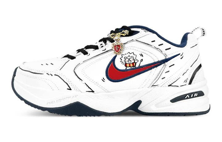 Nike Nike Air Monarch 4 Height Increasing Height Increasing Low top Chunky Sneakers Unisex Red White