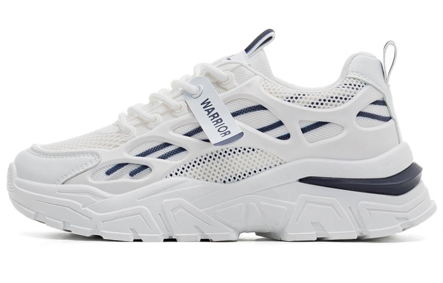 Warrior Feather Wings Collection Cushioning Abrasion Resistant Slip Resistant Low top Chunky Sneakers Unisex Blue White