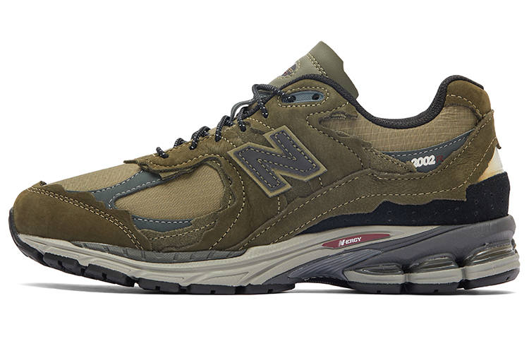 New Balance New Balance NB 2002R Mesh, Leather Low top Casual City Commuting Running Shoes Unisex Army Green