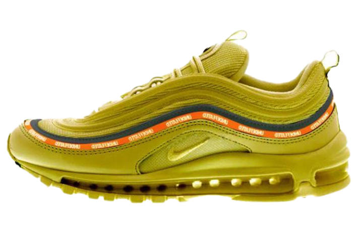 Nike UNDEFEATED x Nike Air Max 97 Fabric Low top Running Shoes Men's Gold