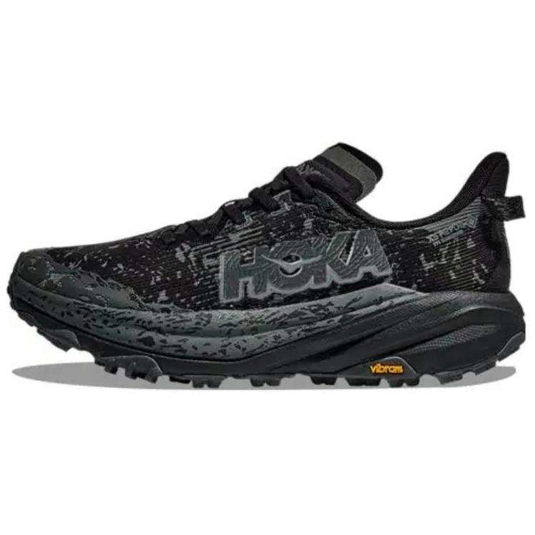 HOKA ONE ONE SPEEDGOAT 6 Comfortable Slip Resistant Abrasion Resistant Low top Running Shoes Women's Black