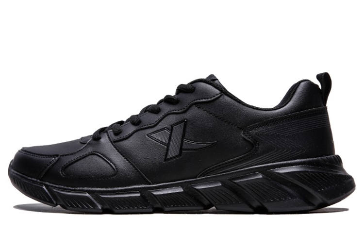 XTEP Slip Resistant Abrasion Resistant Low top Running Shoes Men's Black Gray