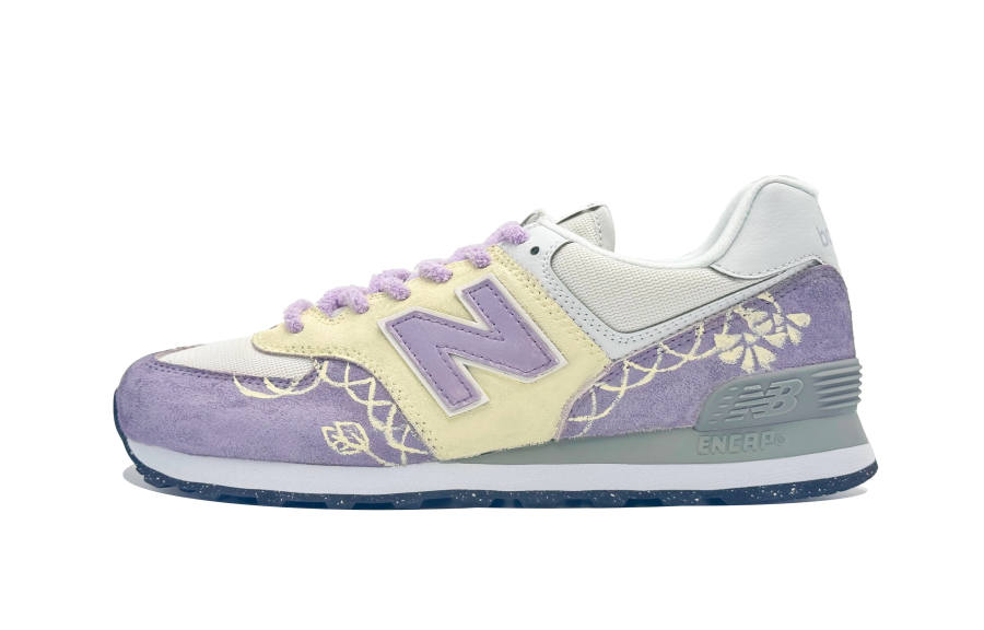 New Balance New Balance NB 574 Breathable Low top Casual Running Shoes Unisex Yellow Purple