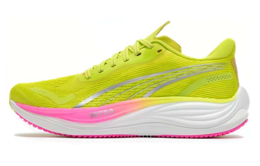 PUMA Velocity Nitro 3 Slip Resistant Abrasion Resistant Low top Running Shoes Women's Yellow
