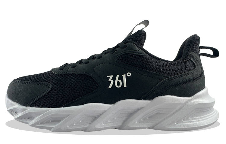 361° 361° Breathable Low top Running Shoes Men's Black White