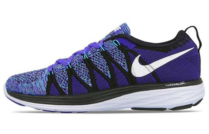 Nike Nike Flyknit Lunar 2 Running Shoes Women's Low Top Purple/Black/White