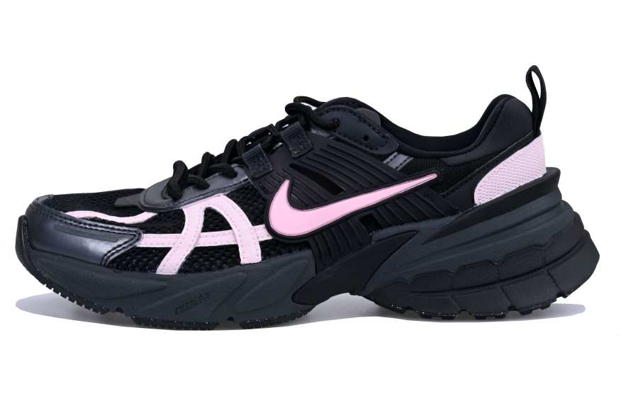 Nike Nike V2K Run Pu Slip Resistant, Abrasion Resistant, Lightweight Low top Running Shoes Women's Black Pink