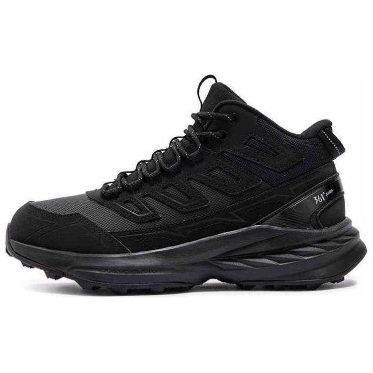 361° Abrasion Resistant Thermal Cushioning High top Trail Running Shoes Men's Obsidian Black