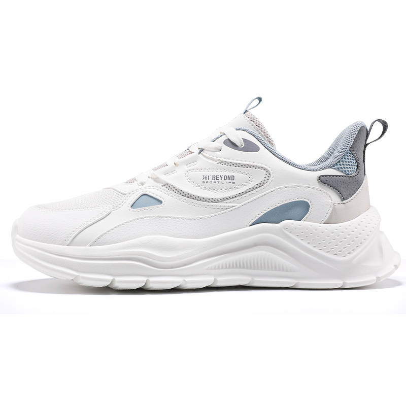 361° Cushioning Breathable Low top Casual Running Shoes Men's White Blue