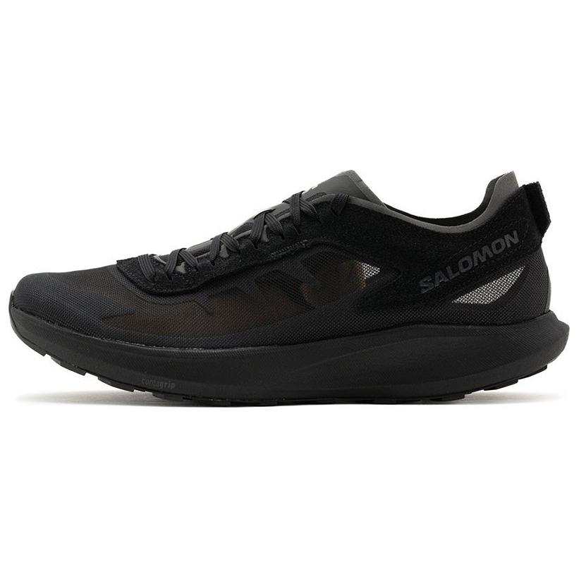 SALOMON Slip Resistant Abrasion Resistant Slip Resistant Abrasion Resistant Low top Running Shoes Men's Black