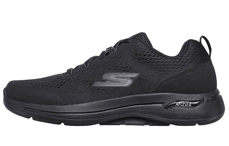 Skechers Go Walk Arch Fit Running Shoes Men's Low Top Black