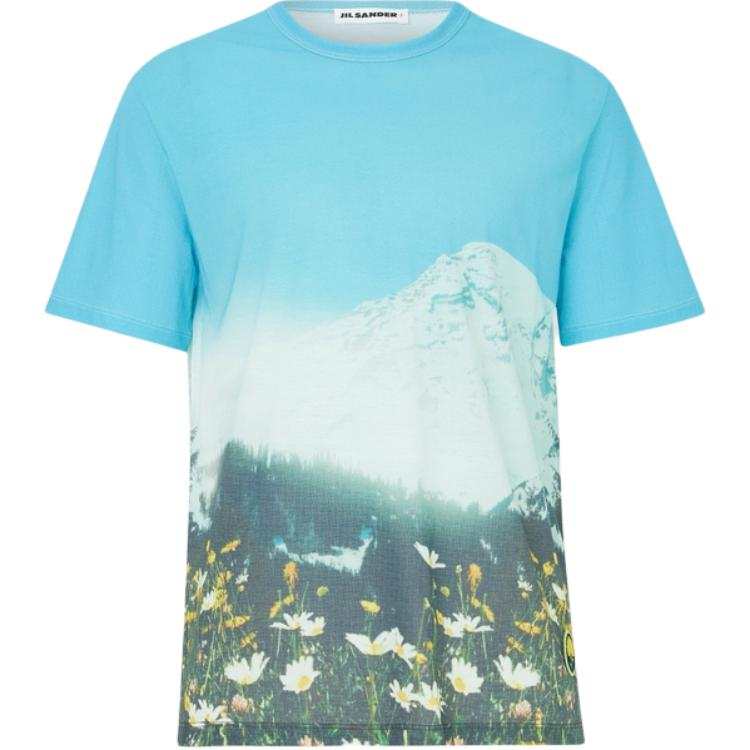 JIL SANDER T Shirts Men's Blue Crew Neck