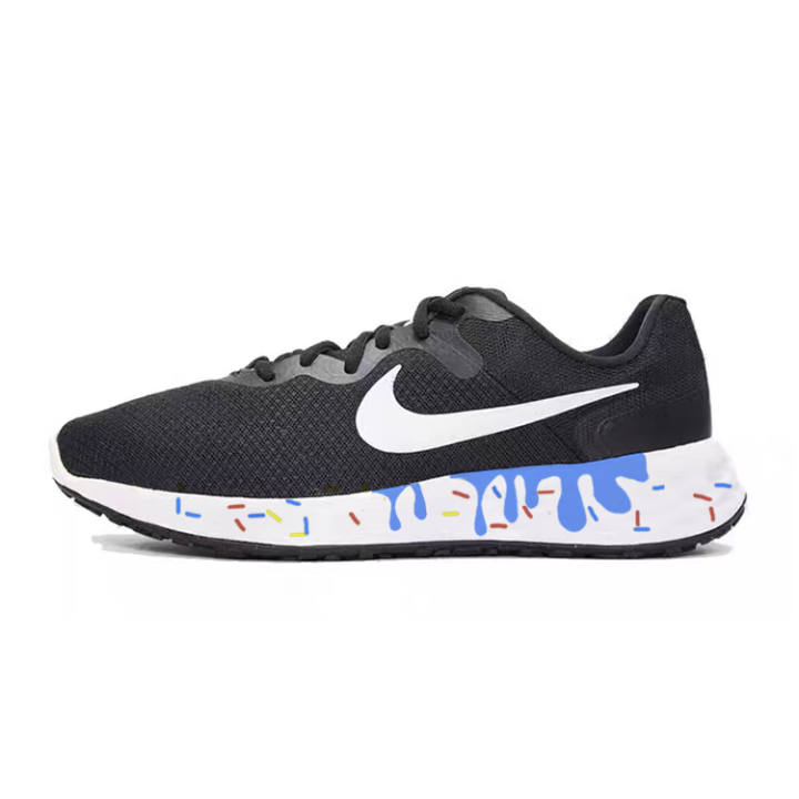 Nike Nike REVOLUTION 6 Slip Resistant, Abrasion Resistant, Breathable Low top Running Shoes Men's Black White