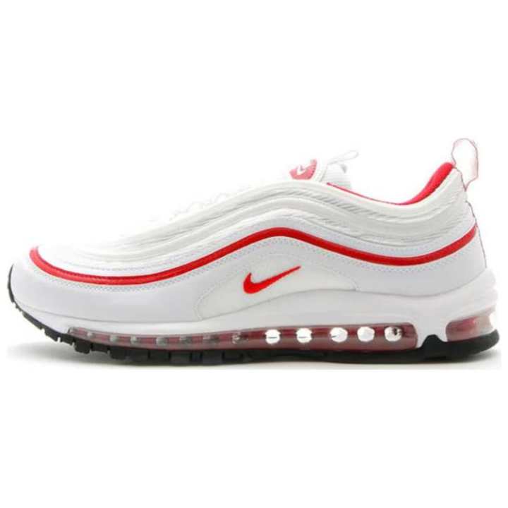 Nike Nike Air Max 97 Abrasion Resistant Low top Running Shoes Men's White Red