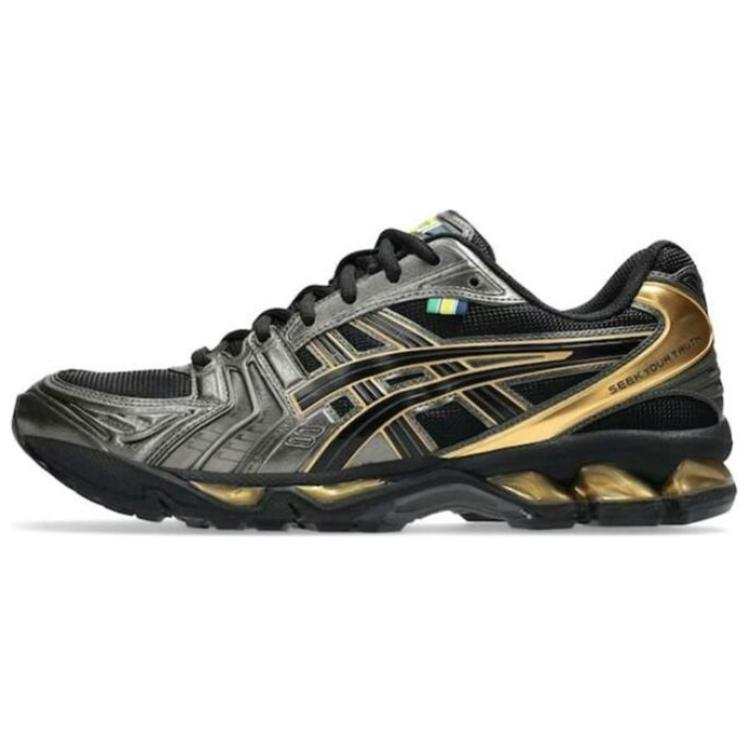ASICS x Senna Gel Kayano 14 Low top Casual Running Shoes Unisex Black Gold