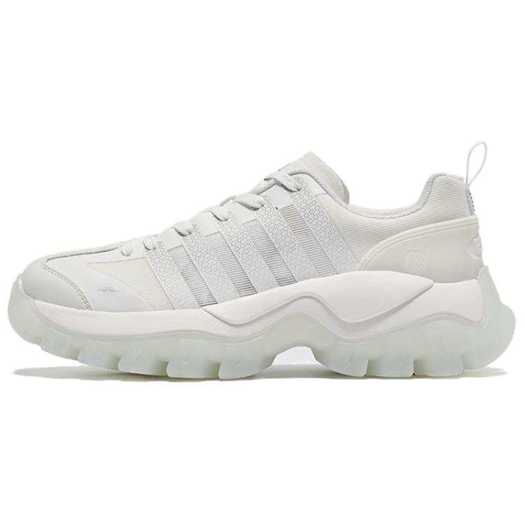 K·SWISS PU, Textile, Synthetic Leather Low top Casual Shoes Women's Gray