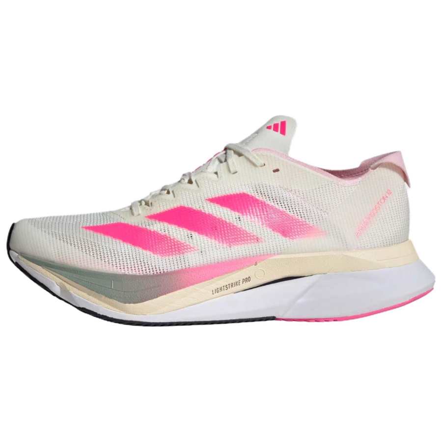 Adidas Adidas Adizero Boston 12 Cushioning, Wear Resistant Low top Training Long Distance Running Shoes Women's Ecru