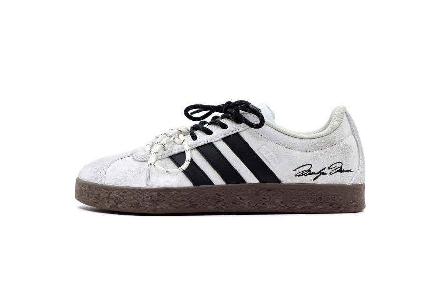 Adidas Adidas VL COURT 2.0 Impact Resistance Impact Resistance Low top Skateboard Shoes Black Gray White