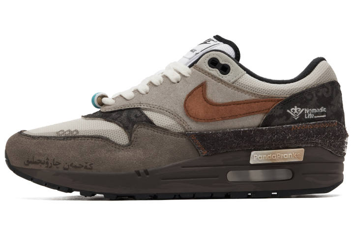 Nike Nike Air Max 1 Abrasion Resistant Low top Casual Shoes Men's Brown Yellow