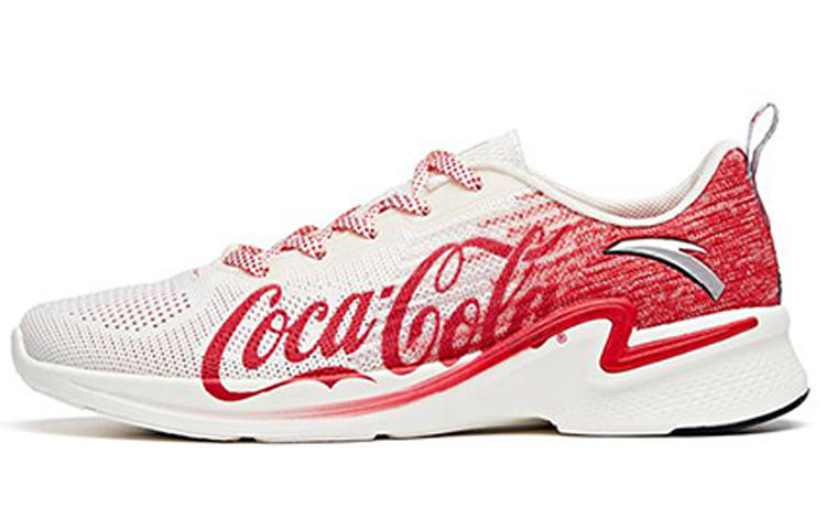 ANTA Coca Cola x Anta Hydrogen Run II Abrasion Resistant Breathable Low top Running Shoes Women's Red White