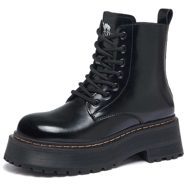 CAMEL CAMEL Short Combat Boots 6cm Women's