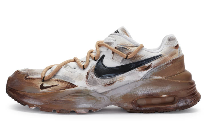 Nike Nike Air Max Fusion Mesh Cushioning Lightweight Cushioning Lightweight Low top Running Shoes Men's Umber White