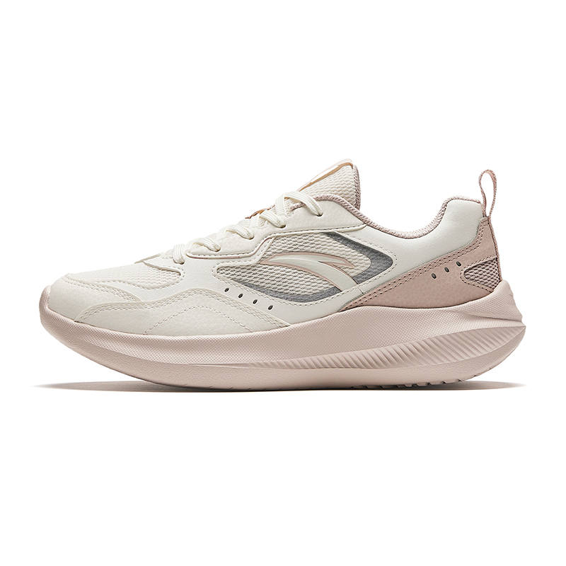 Anta Flying Dream Low top City Commuting Running Shoes Women's White Gray Silver