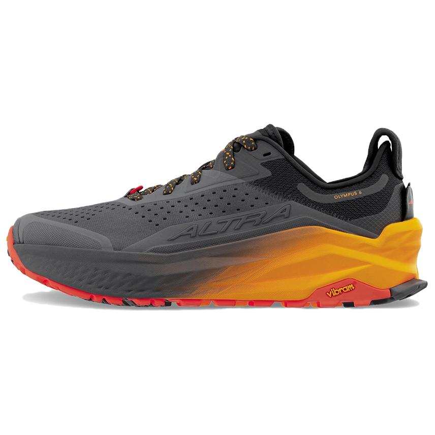 Altra OLYMPUS 6 Abrasion Resistant Breathable Low top Running Shoes Men's Black Orange