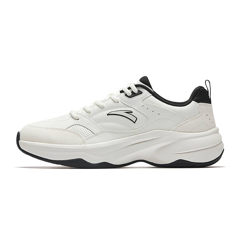 Anta ACE 2 Cushioning Lightweight Height Increasing Low top Casual Shoes Men's White Black