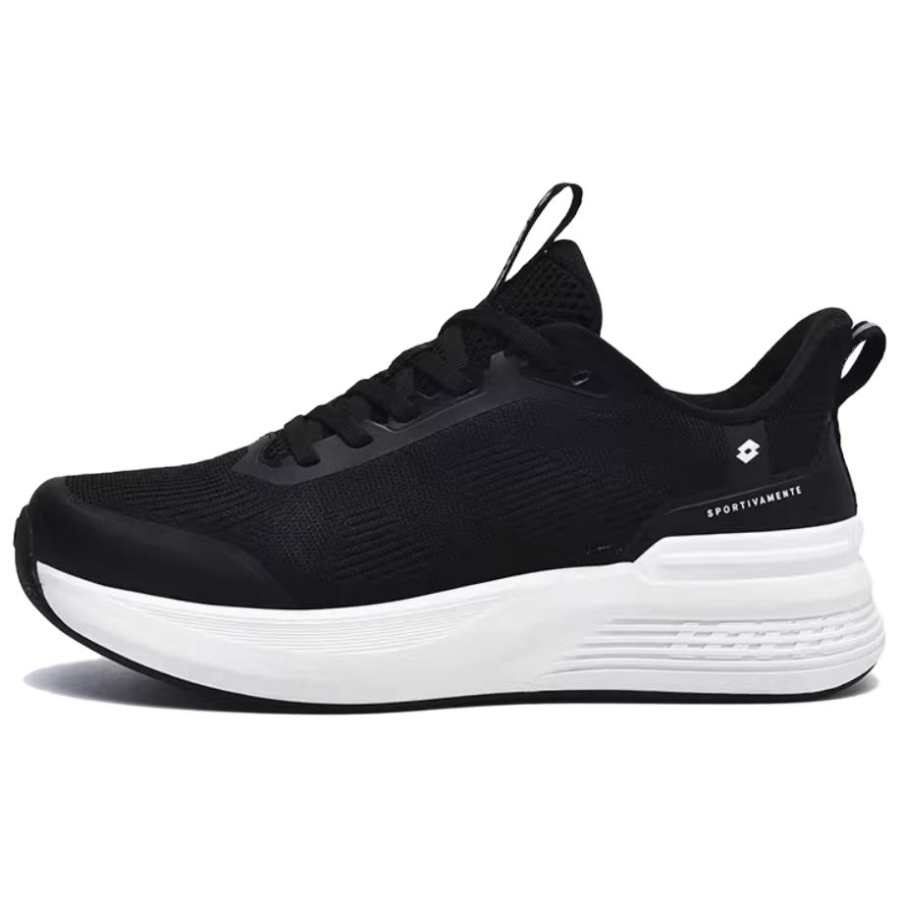 LOTTO Slip Resistant Abrasion Resistant Low top Running Shoes Women's Black White